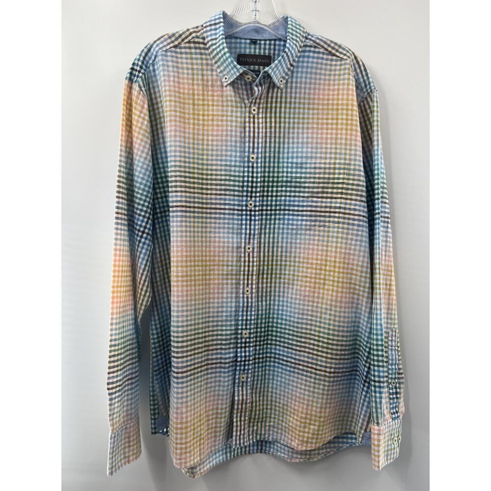 Patrick James Men's Long Sleeve Button Down Shirt Size Large (41/42) NWOT